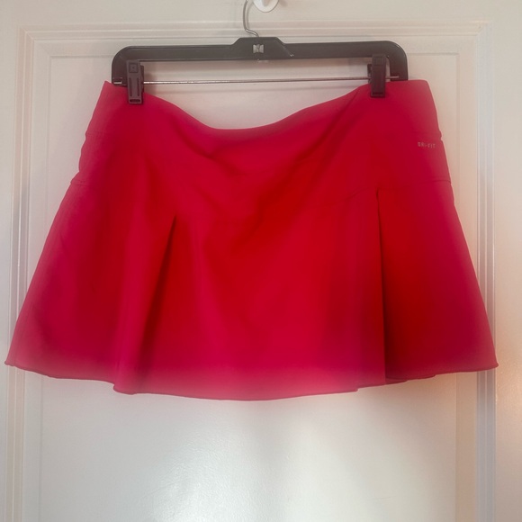 NIKE Court Magenta Pink Baseline Pleated Attached Shorts Ultra Mini Skirt,Large - Picture 7 of 13